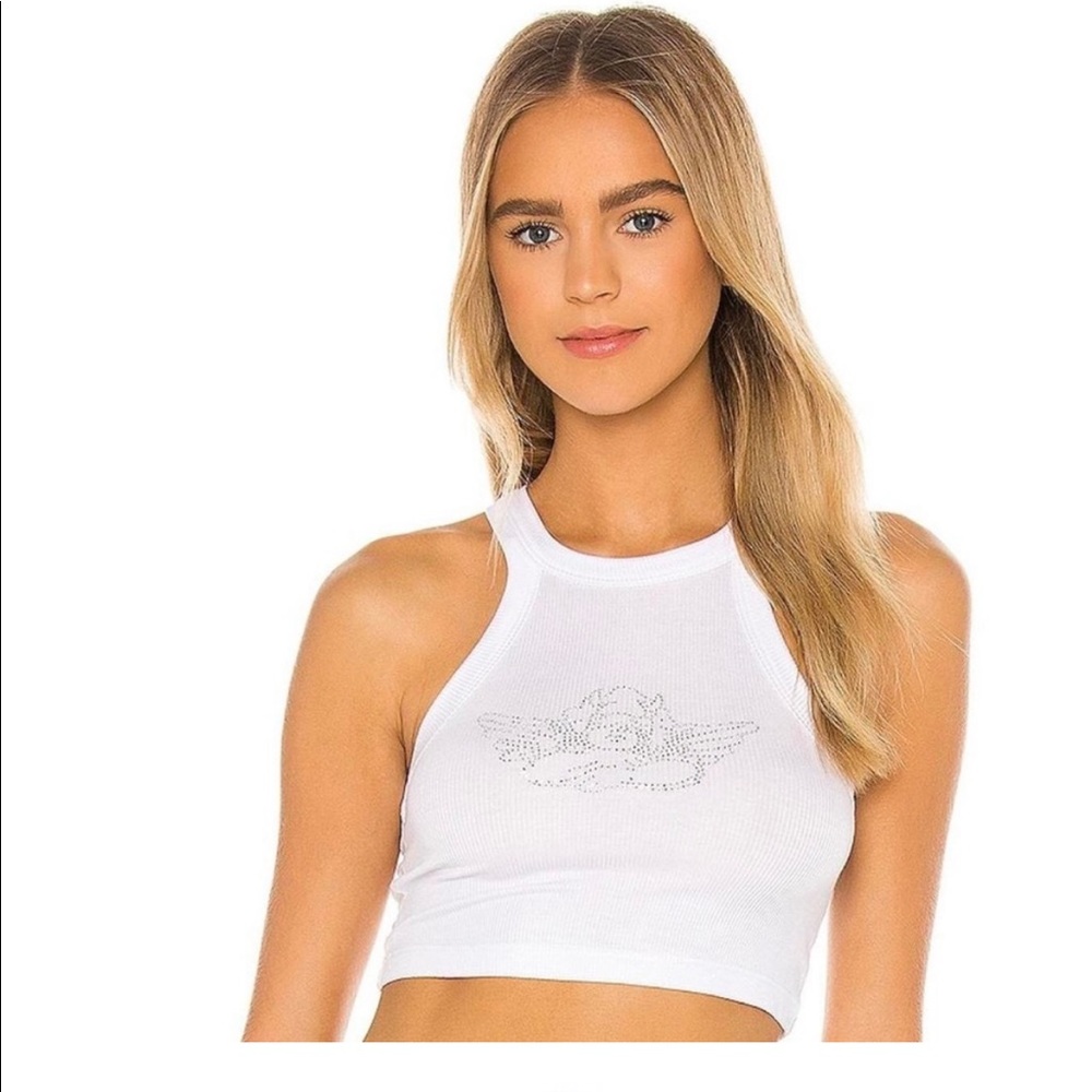 Boys Lie Rhinestone Cropped Tank